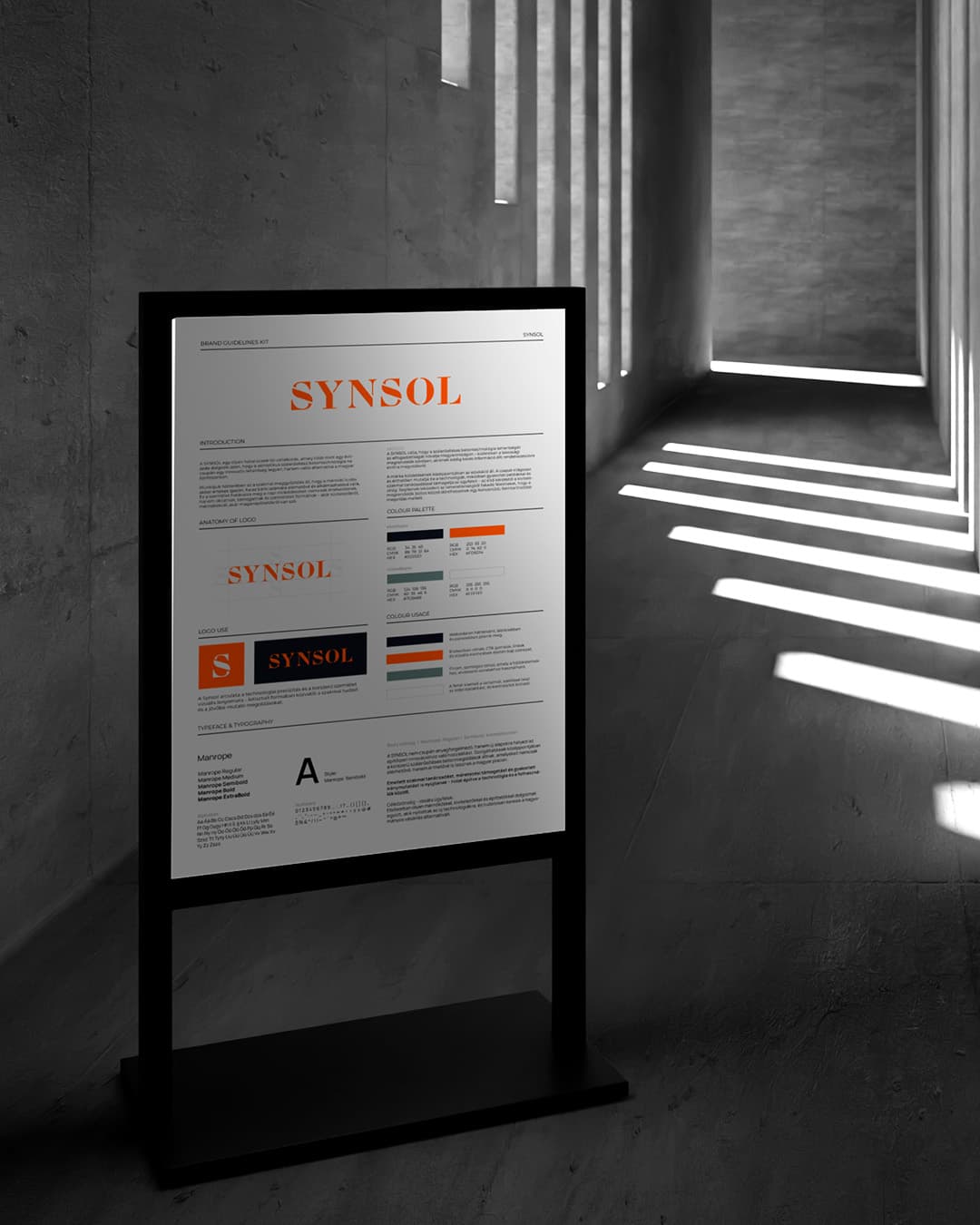 SYNSOL építőipari vállalat arculati kézikönyve B2B mérnöki és műszaki tanácsadási szektorban