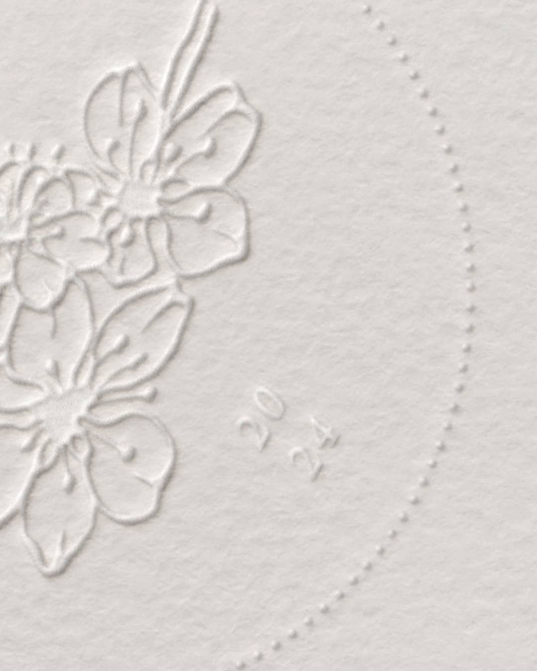 Esküvői fotós arculati elem dombornyomott kivitelben