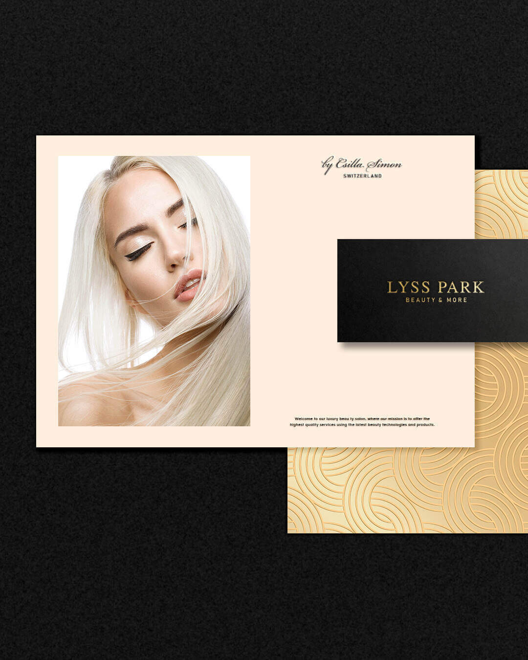 Lyss Park szépségipari arculati elemek és vizuális identitás sminkes és körmös szolgáltatásokhoz