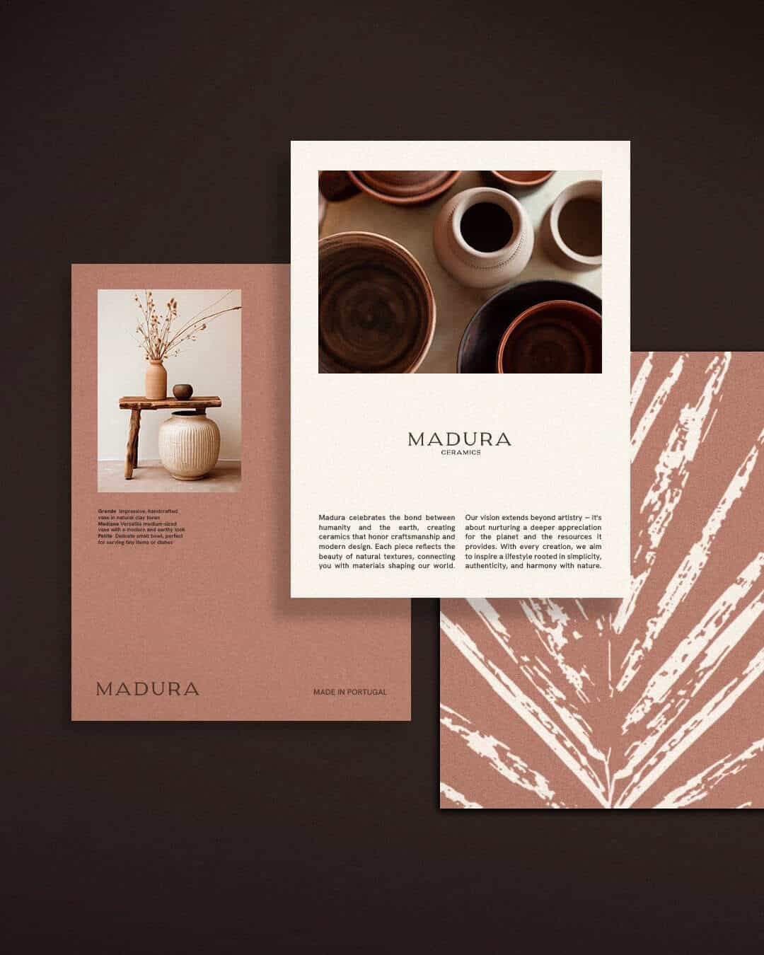 Madura Ceramics brand identity and brand board design
