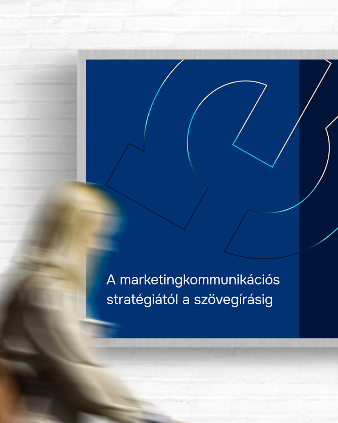 Rethink márka marketingkommunikációs üzenete nagyméretű falplakáton modern grafikai megoldással