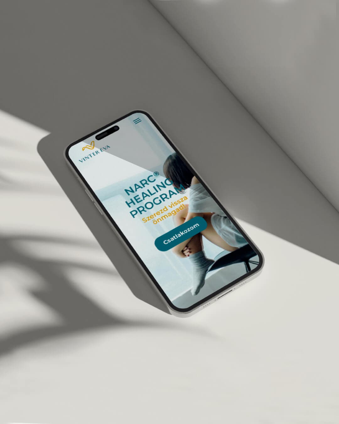 Vinter Éva coaching weboldal tervezés mobil nézetben